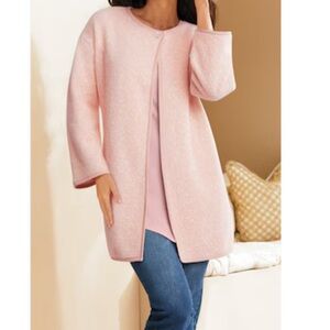 Midnight Velvet Cozy Chic Knit Fleece Jacket: Sparkle & Style in Fall/Winter